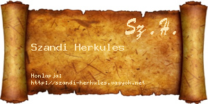 Szandi Herkules névjegykártya